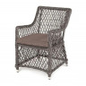 Плетеное кресло &quot;Латте&quot; из искусственного ротанга, цвет темно-серый