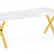 Керамический стол Notta - собственное производство Селена 3 180х90х77 белый мрамор / золото