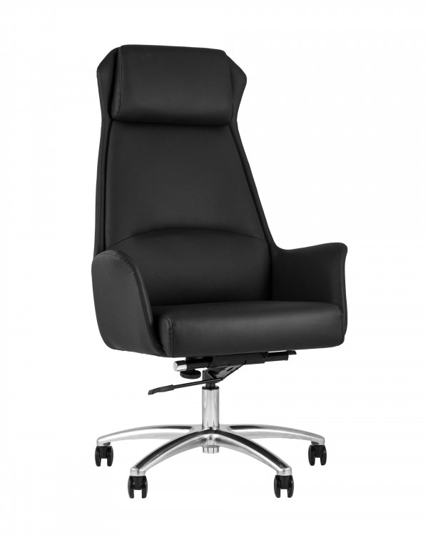 Компьютерное кресло Stool Group TopChairs Viking офисное черное обивка экокожа, металлический каркас