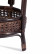 ТЕРРАСНЫЙ КОМПЛЕКТ "PELANGI" (стол со стеклом + 2 кресла) /без подушек/ ротанг, кресло 65х65х77см, стол диаметр 64х61см, walnut (грецкий орех)