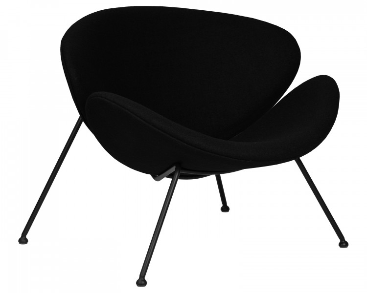 Кресло дизайнерское DOBRIN EMILY, черный ткань AF9, черное основание