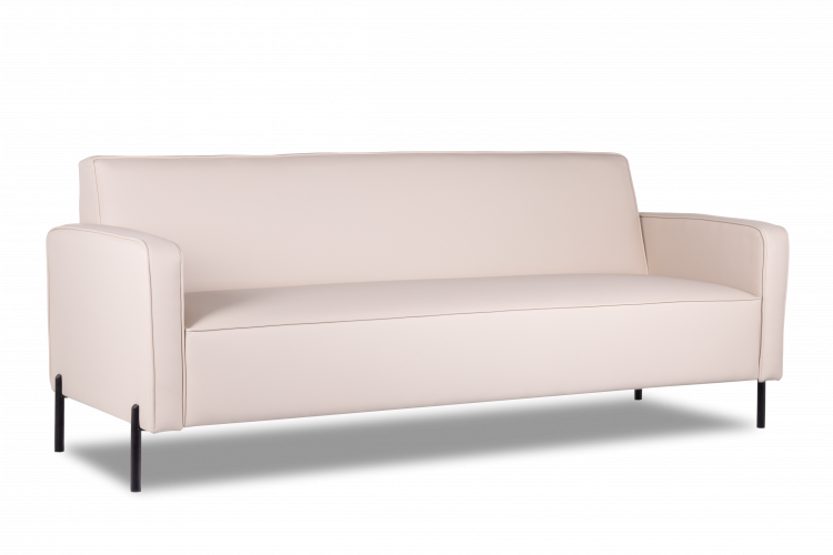 Трехместный диван Anyo black metall 2020х730 h810 Искусственная кожа P2 euroline  907 (бежевый)