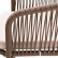 Барный стул "Марсель" из роупа, каркас стальной белый, роуп коричневый, ткань бежевая