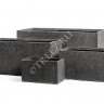 Кашпо TREEZ Effectory - Stone - Низкий прямоугольник - Тёмно-серый камень 41.3319-01-024-GR-100