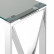 Консоль Stool Group КРОСС 115*30 серебро каркас нержавеющая сталь столешница закаленное стекло