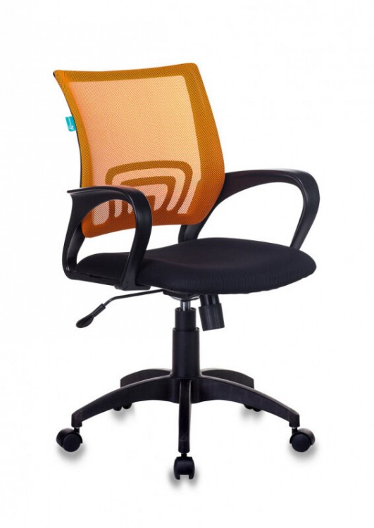 Кресло Бюрократ CH-695N оранжевый TW-38-3 сиденье черный TW-11 сетка/ткань крестовина пластик