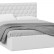 Кровать с ПМ «Порто» (с подъемным механизмом) без заглушины (Экокожа белая Polo)