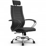 Кресло для руководителя Метта B 2m 34P/K127 (Комплект 33) Pilot темно-серый, ткань Bahama, крестовина хром