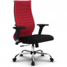 Кресло для руководителя Метта B 2b 19/2D (Комплект 19/2D) красный, ткань, крестовина хром