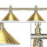 Лампа на четыре плафона "Elegance" (золотистая штанга, золотистый плафон D35см)