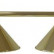Лампа на четыре плафона "Elegance" (золотистая штанга, золотистый плафон D35см)