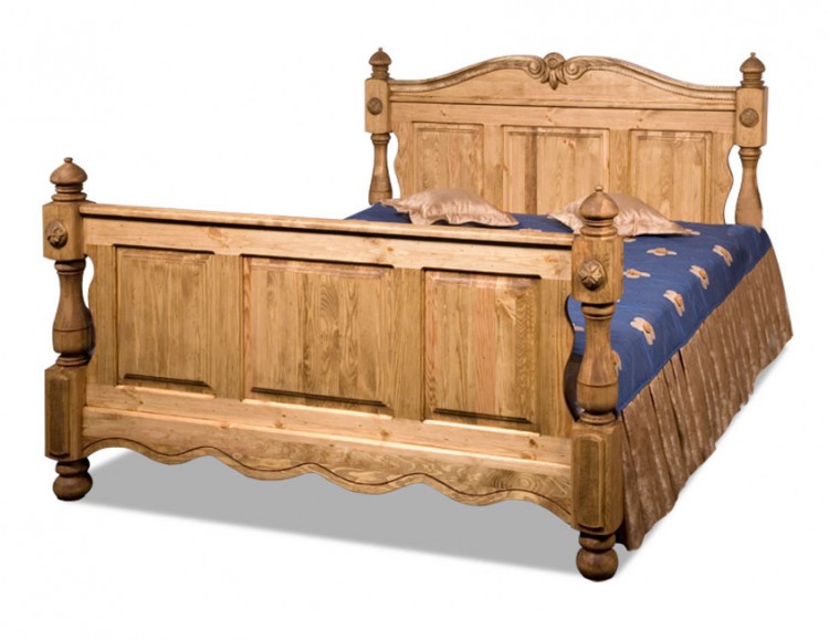 Кровать Викинг GL из массива сосны 2-спальная без каркаса