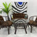 Комплект Багама с диваном и коричневыми подушками (овальный стол)