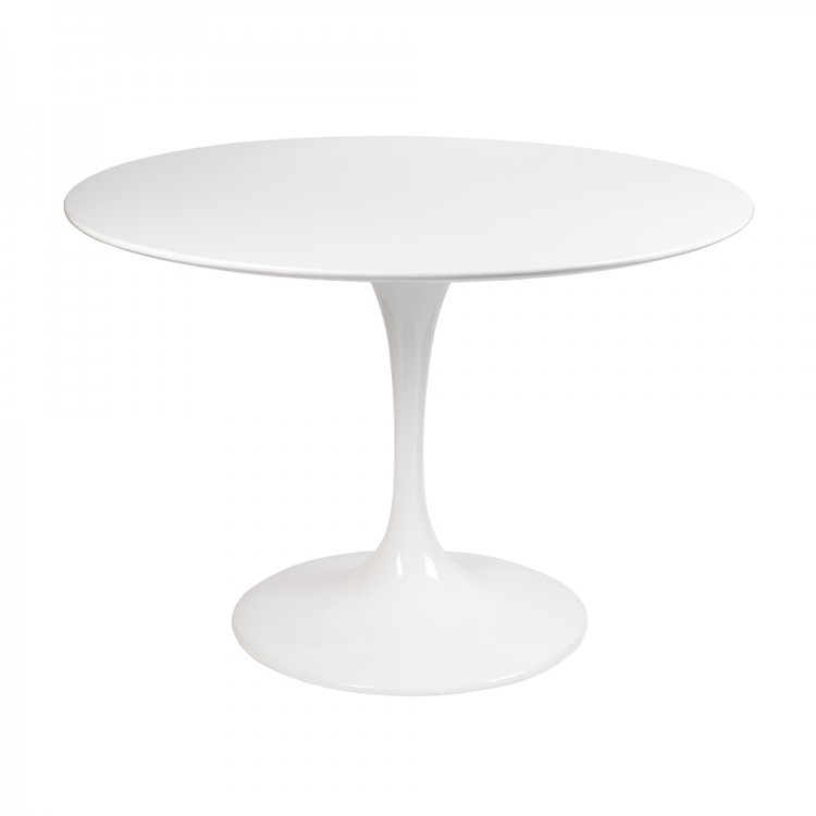Стол Eero Saarinen Tulip Table MDF белый D100 глянцевый