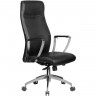 Кресло Riva Chair 9208 черное для руководителя, хром, экокожа