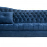 Двухместные диваны Синий велюровый диван Lina