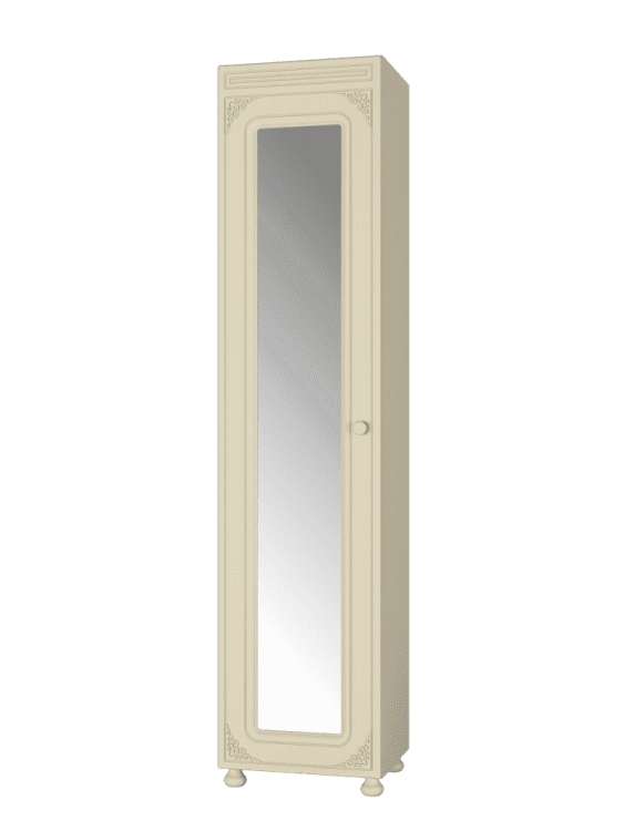 Шкаф с зеркалом Ассоль Плюс АС-532 (левый) мдф мат Ваниль
