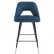 Барный стул Avorio отделка черного цвета, латунь, синий вельвет roche EH.BST.CS.554