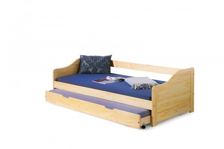 Двухспальная молодежная кровать HALMAR LAURA (сосна)
