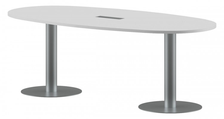 Конференц стол ПРГ-3 Белый/Алюминий 2200х1100х750 IMAGO