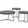 Журнальный столик SIGNAL DEMETER (серый (эффект бетона) - черный (комплект))