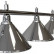 Лампа на четыре плафона "Elegance" (серебристая штанга, серебристый плафон D35см)