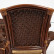 Комплект обеденный "ANDREA GRAND" (стол со стеклом+6 кресел+ подушки) Pecan Washed (античн. орех), Ткань рубчик, цвет кремовый
