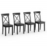 Четыре стула Мебель--24 Гольф-14 разборных, цвет венге, деревянное сиденье венге, ШхГхВ 41х42х95 см., от пола до верха сиденья 47 см.