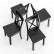 Четыре стула Мебель--24 Гольф-14 разборных, цвет венге, деревянное сиденье венге, ШхГхВ 41х42х95 см., от пола до верха сиденья 47 см.
