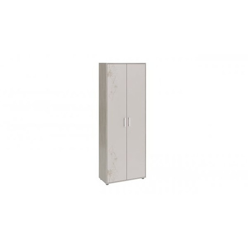 Шкаф комбинированный "Витра" (тип 1) 0,75 м - Ясень шимо/Сатин матовый с рисунком