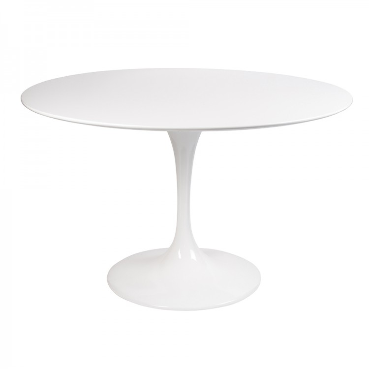 Стол Eero Saarinen Tulip Table MDF белый D110 глянцевый