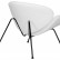 Кресло дизайнерское DOBRIN EMILY, белый (букле) ткань, черное основание