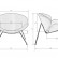 Кресло дизайнерское DOBRIN EMILY, белый (букле) ткань, черное основание