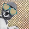 Картина Lady Dog, коллекция &quot;Леди-собака&quot; 40*40*1,8, Полиэстер, Холст, Мультиколор