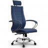 Кресло для руководителя Метта B 2m 34PF/K127 (Комплект 35) Pilot синий, ткань Bahama, крестовина хром