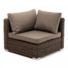 Модуль диванный &quot;Лунго&quot; угловой с подушками, цвет коричневый (гиацинт)