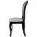 Стул Мебель--24 Гольф-7, цвет венге, обивка ткань атина серебро, ШхГхВ 44х42х95 см., от пола до верха сиденья 45 см. (мягкая спинка)