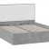 Кровать с ПМ «Хилтон» Тип 1 (с подъемным механизмом) с заглушиной (Ателье светлый/Белый)