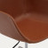 Рабочее кресло Tissiana коричневая искусственная кожа, алюминиевые ножки с матовой черной отделкой