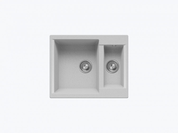 Кухонная каменная мойка 62x50 Polygran BRIG-620 светло-серый