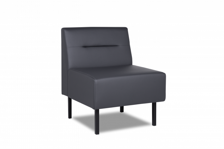 Кресло Office outline 600х620 h770 Искусственная кожа P2 euroline  996 (серый)