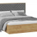 Кровать с ПМ «Хилтон» Тип 1 (с подъемным механизмом) с заглушиной (Дуб Крафт золотой/Велюр серый)