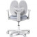 FunDesk Комплект парта Pensare grey + кресло Mente grey с подлокотниками