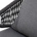 Лаунж-зона "Милан" 4-местная плетеная из роупа (веревки), каркас алюминиевый серый, роуп темно-серый