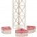 Угловая этажерка Secret de Maison ANGULAIRE 3 ( mod. PE-04 ) paulownia, мдф, 34x34x123см, butter white (слоновая кость), ткань - красная клетка