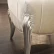 Пуфик отделка сусальное серебро, покрытое лаком шампань (silver foil), ткань светло-бежевый велюр (Moki-02) FB.ST.RM.156