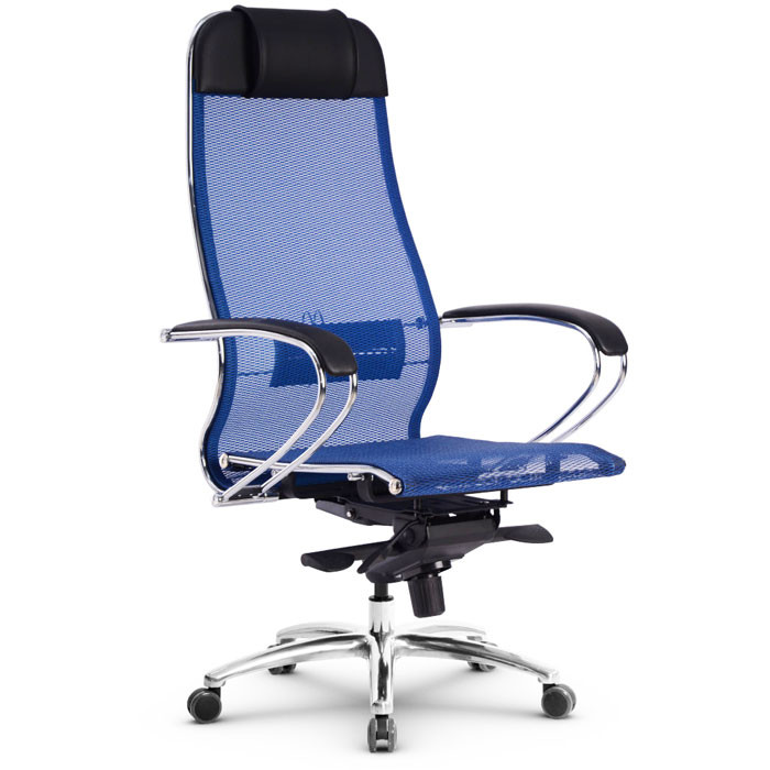 Кресло для руководителя Samurai S-1.04 MPES синий, сетка