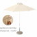 Зонт пляжный со стационарной базой Kiwi Clips