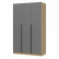 Шкаф 3-х створчатый Лион ШК-02 (1200х2000х550) Дуб крафт/Графит серый