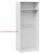 Шкаф для одежды с 1 зеркальной и 1 дверью со стеклом "Глосс" - Белый глянец / Стекло